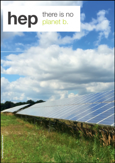 HEP Solar Opportunity I – Ausverkauft Foto einer Solaranlage mit hep-Logo und dem Slogan „there is no planet b.“