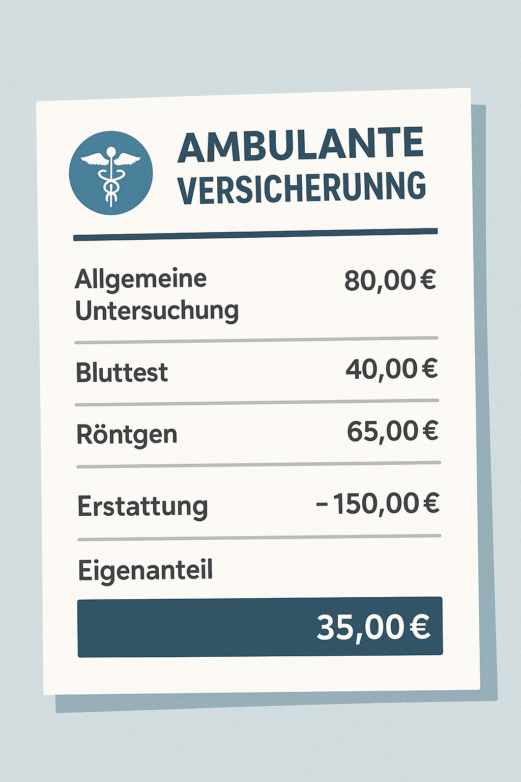 Ambulante Zusatzversicherung übernimmt Kosten für Behandlungen außerhalb des Krankenhauses